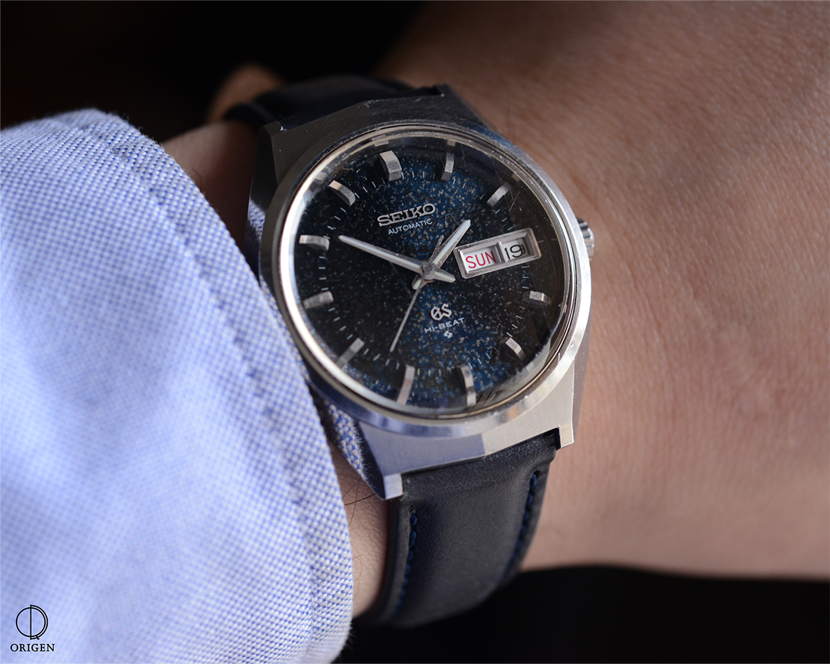 骨董品出張買取 Grand Seiko 61GS 腕時計 装着した様子