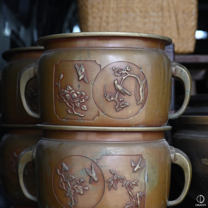 骨董品出張買取 真鍮製の手炙り火鉢